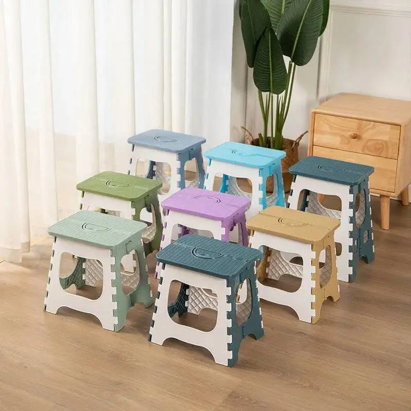 Thickened Plastic Folding Stool for Indoor and Outdoor Use