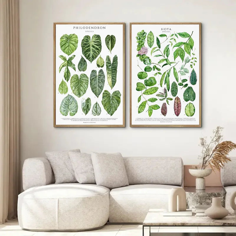 Green Botanical Leaves Canvas – Nature Wall Art Home Decor