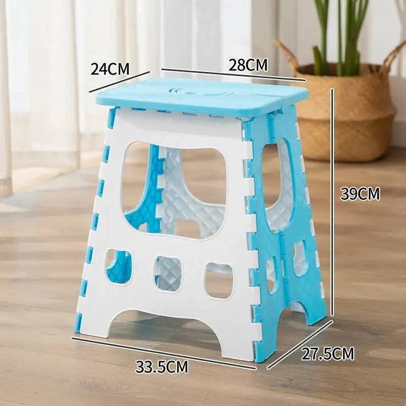 Thickened Plastic Folding Stool for Indoor and Outdoor Use