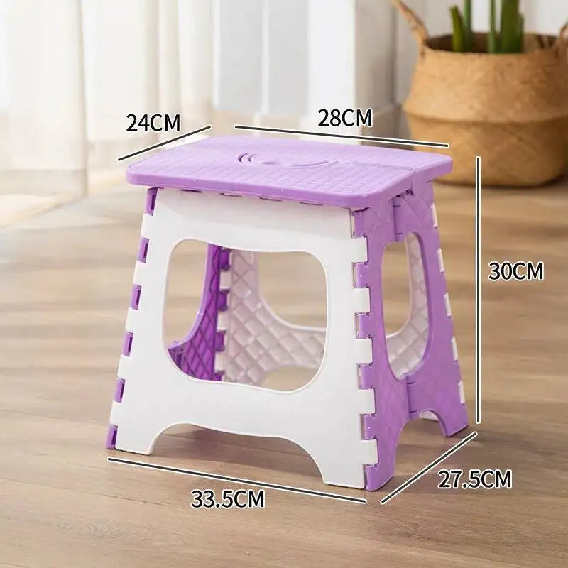 Thickened Plastic Folding Stool for Indoor and Outdoor Use