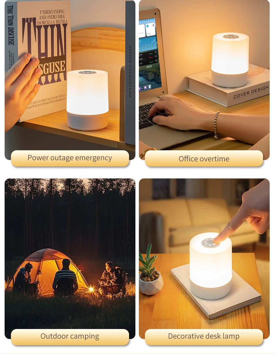 Rechargeable Dimmable LED Night Light with Remote Control