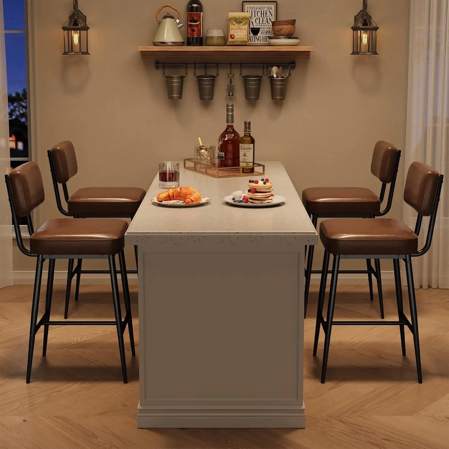 Overall Outdoor Wicker Bar Stool Sets