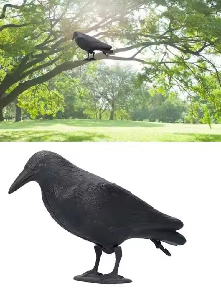 Realistic Decorative Crow – Satin Plastic Garden Yard Ornament