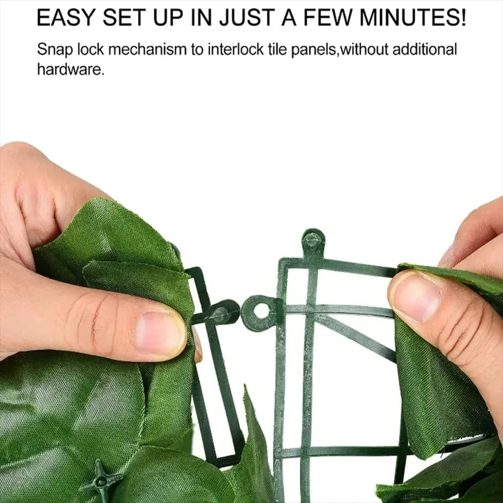 Artificial Green Leaf Privacy Fence Panel for Outdoor Use