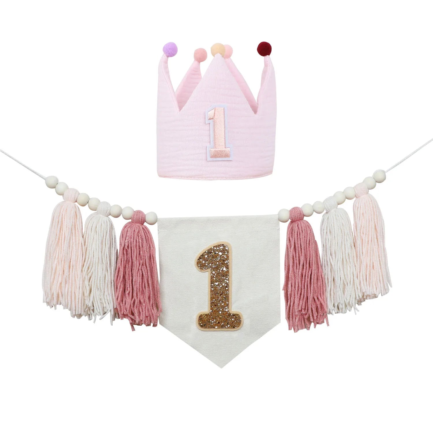 Boho 1st Birthday High Chair Banner Party Decoration