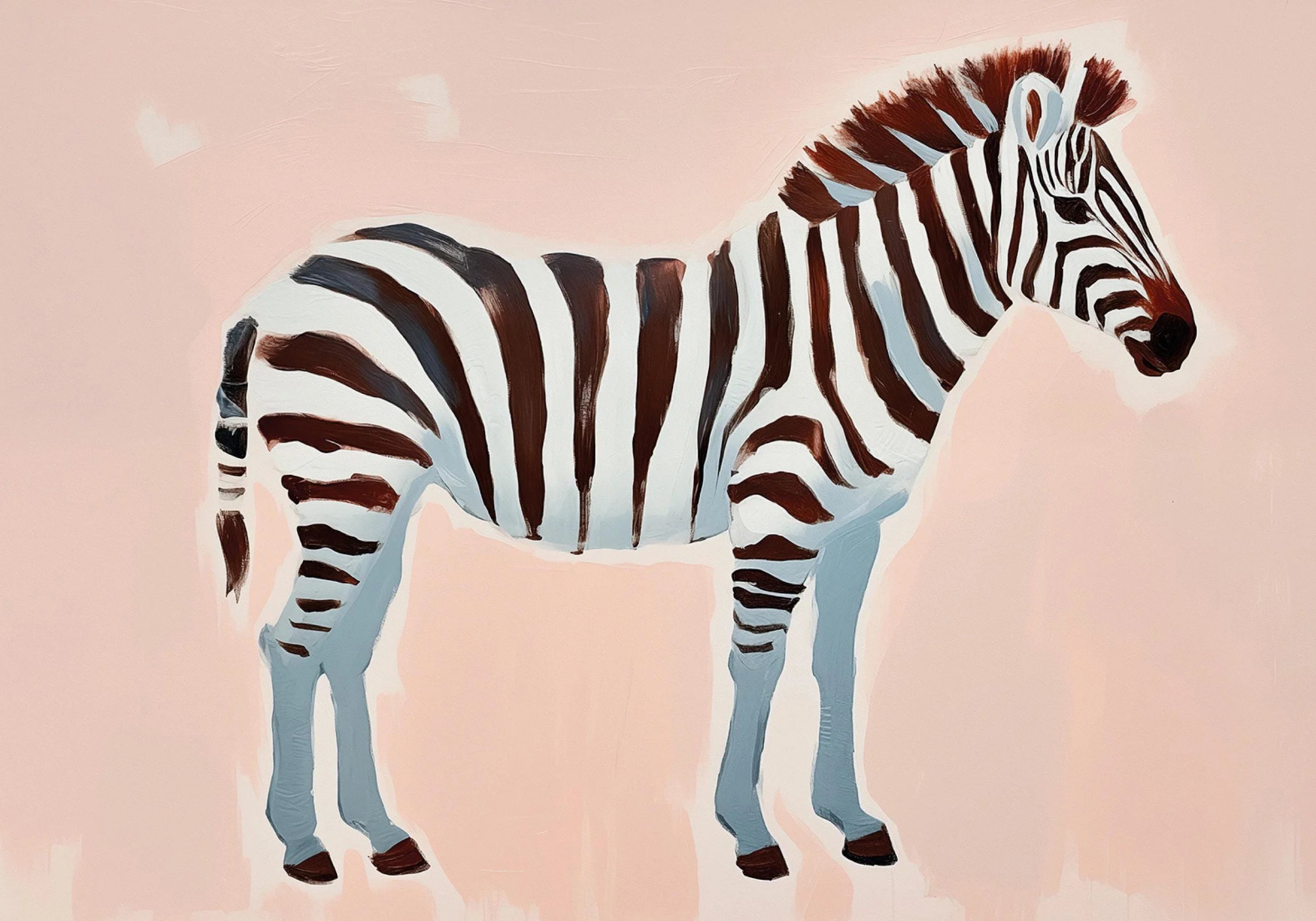 Jungle Animal Canvas Wall Art – Giraffe, Tiger & Elephant Nursery Decor