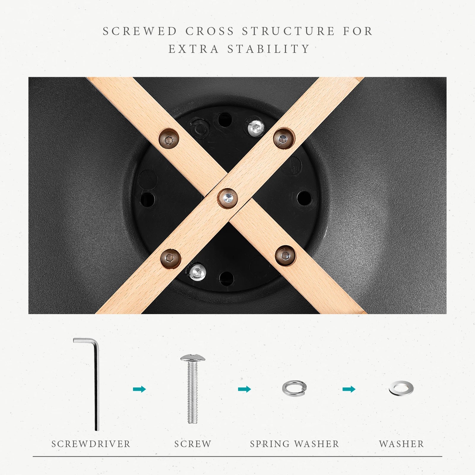 Set of 4 PU Leather Dining Chairs with Wooden Legs