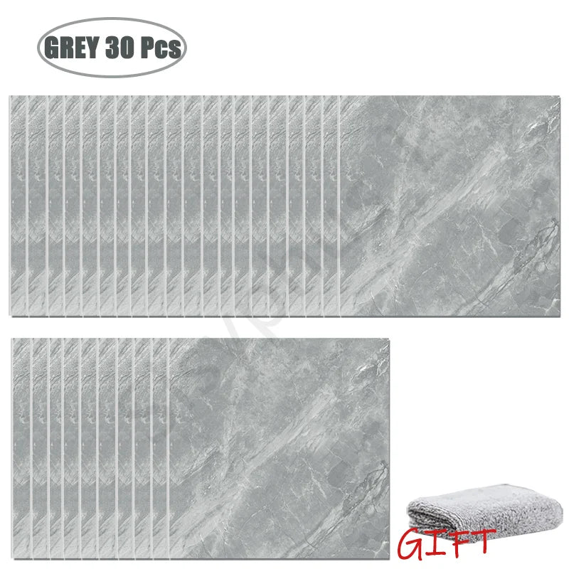 PVC Marble Wall & Floor Stickers – Self-Adhesive Waterproof Tiles