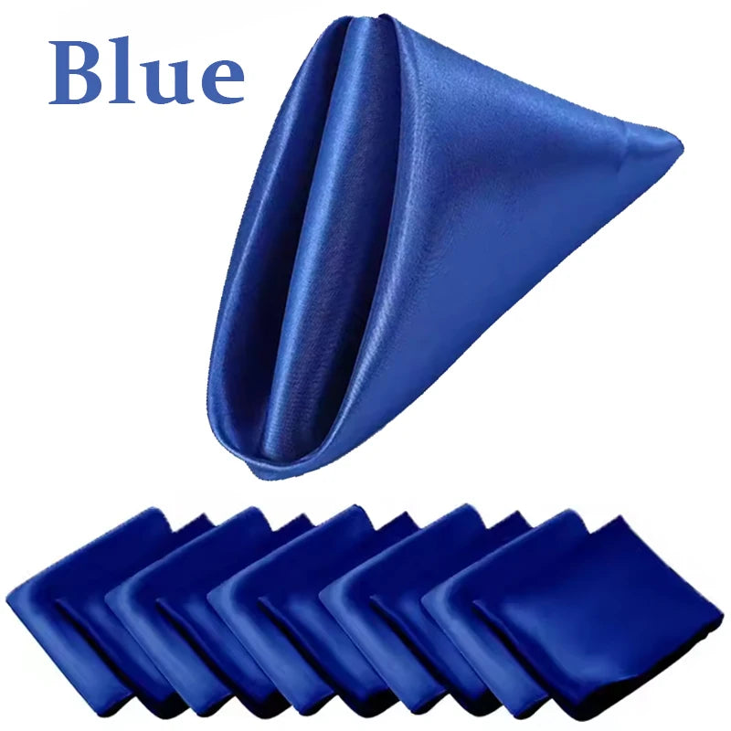 Shiny Satin Square Napkin – Washable Anti-Wrinkle Table Decor