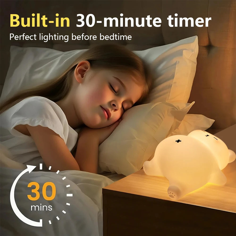 Animal Silicone Night Light with Touch Sensor and Timer