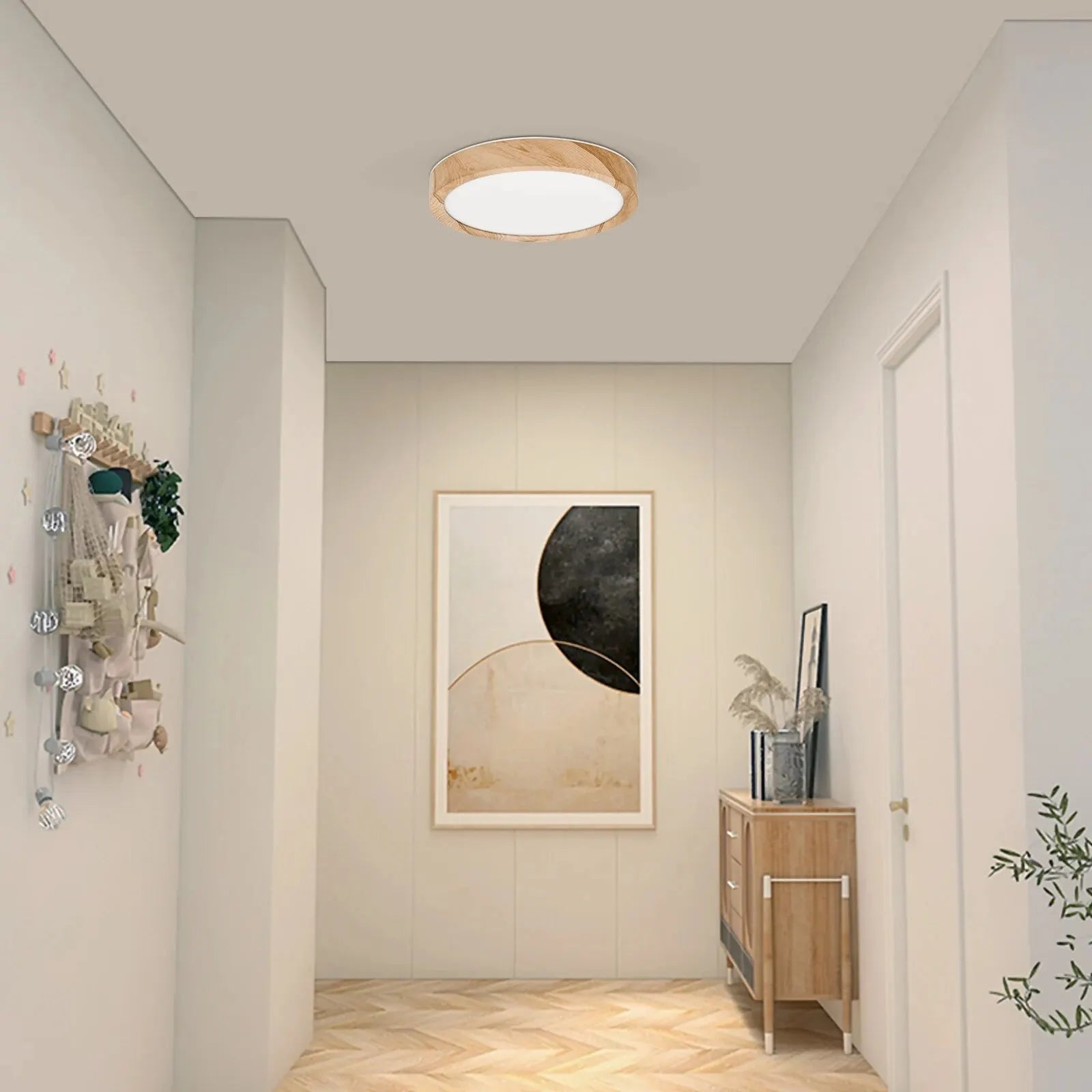 LVL Wood Grain LED Ceiling Light with 3-in-1 Color Modes
