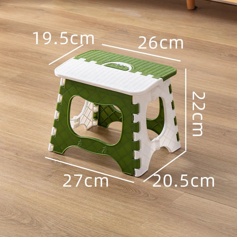 Thickened Plastic Folding Stool for Indoor and Outdoor Use