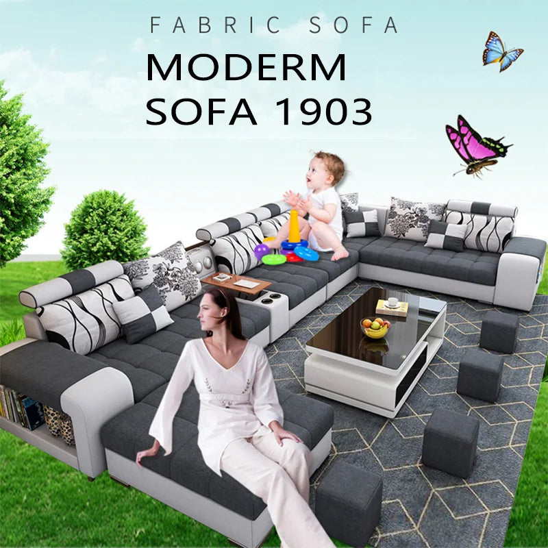 Top Picks for Modern U-Shape Sectional Sofas With USB & Storage