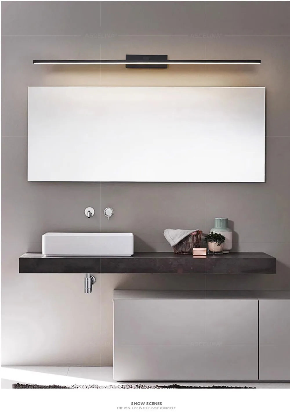 Modern LED Wall Light Strip for Bathroom and Mirror Decor