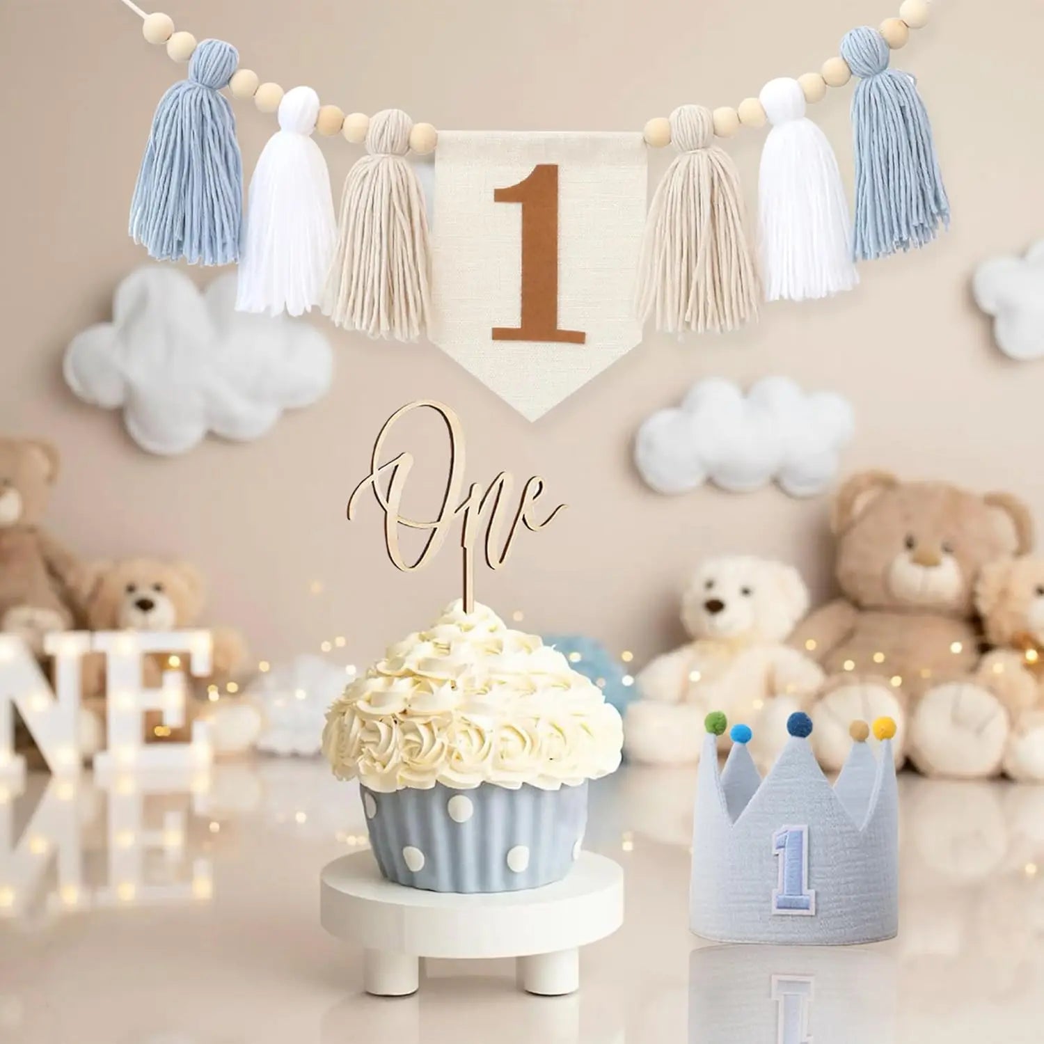 Boho 1st Birthday High Chair Banner Party Decoration
