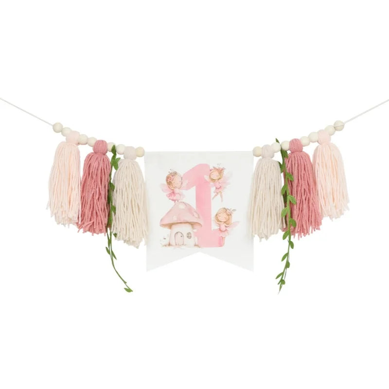Boho 1st Birthday High Chair Banner Party Decoration