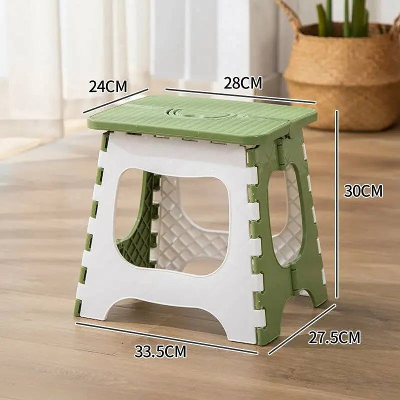 Thickened Plastic Folding Stool for Indoor and Outdoor Use