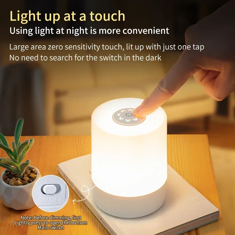 Rechargeable Dimmable LED Night Light with Remote Control
