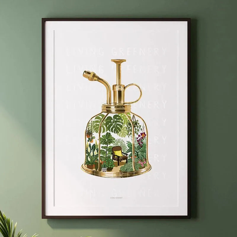 Green Botanical Leaves Canvas – Nature Wall Art Home Decor