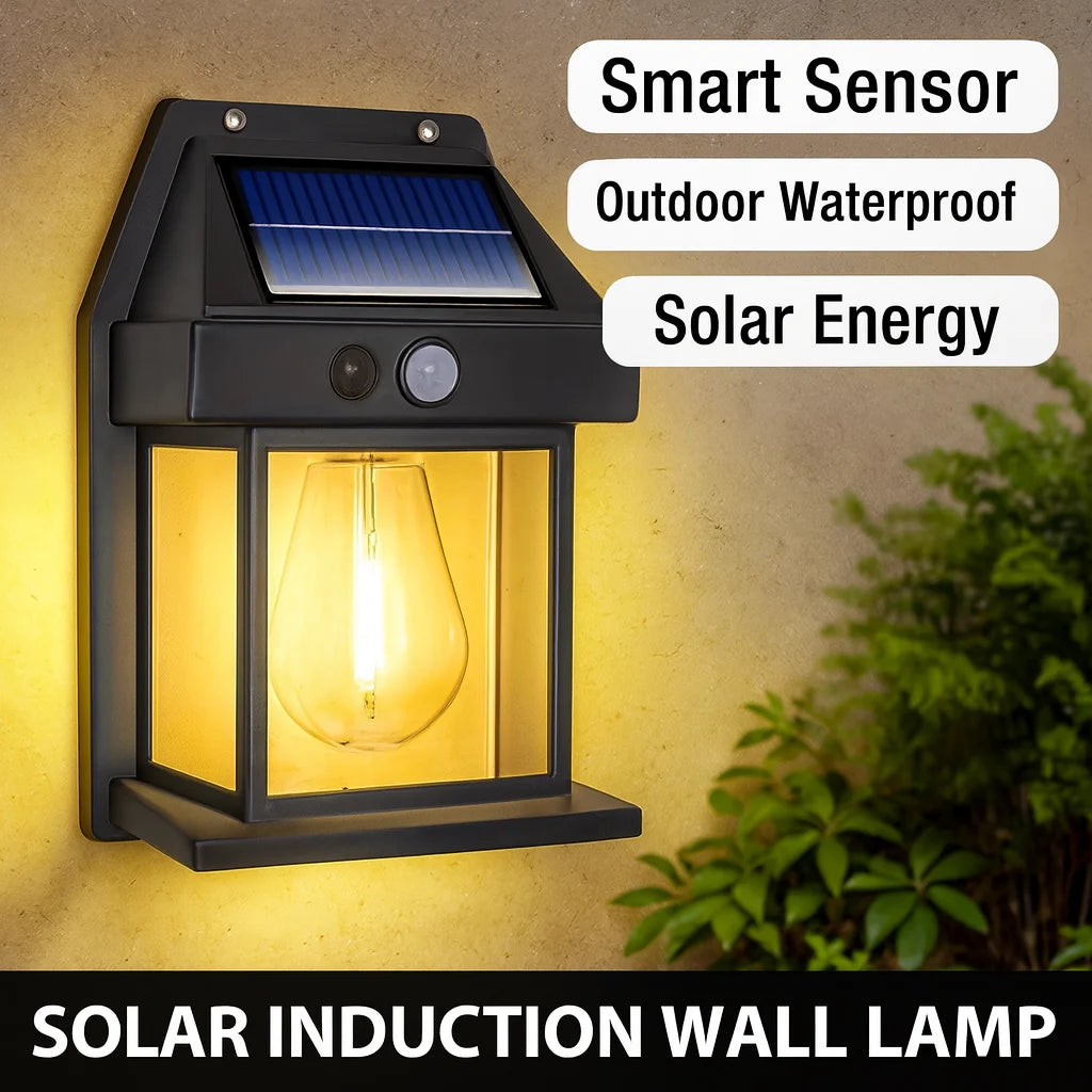 Powerful Solar LED Wall Light – Waterproof Outdoor Sensor Lamp