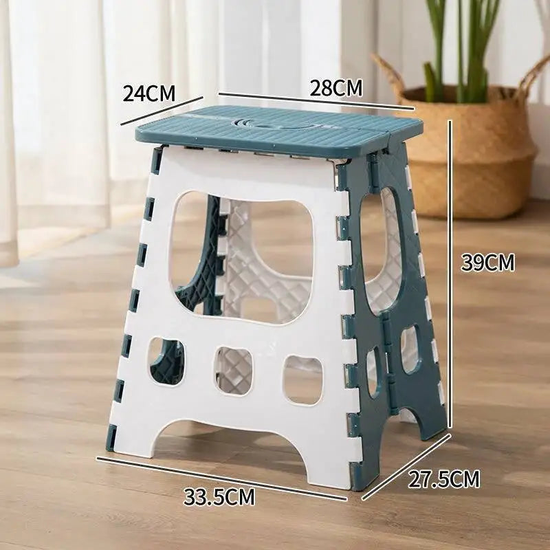Thickened Plastic Folding Stool for Indoor and Outdoor Use