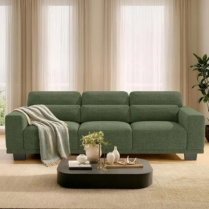 89" 3-Seater Sofa – Deep Seat & Wide Armrest Couch