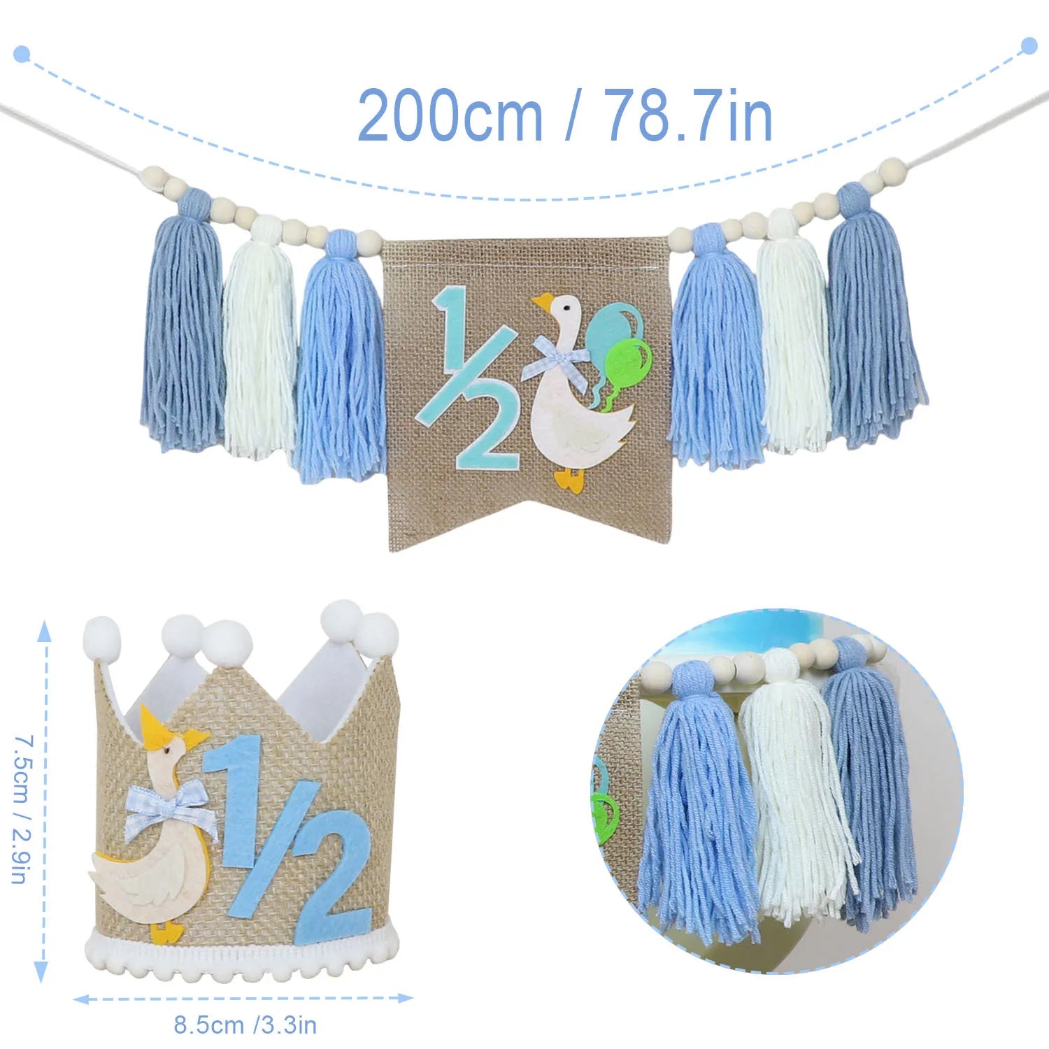 Boho 1st Birthday High Chair Banner Party Decoration