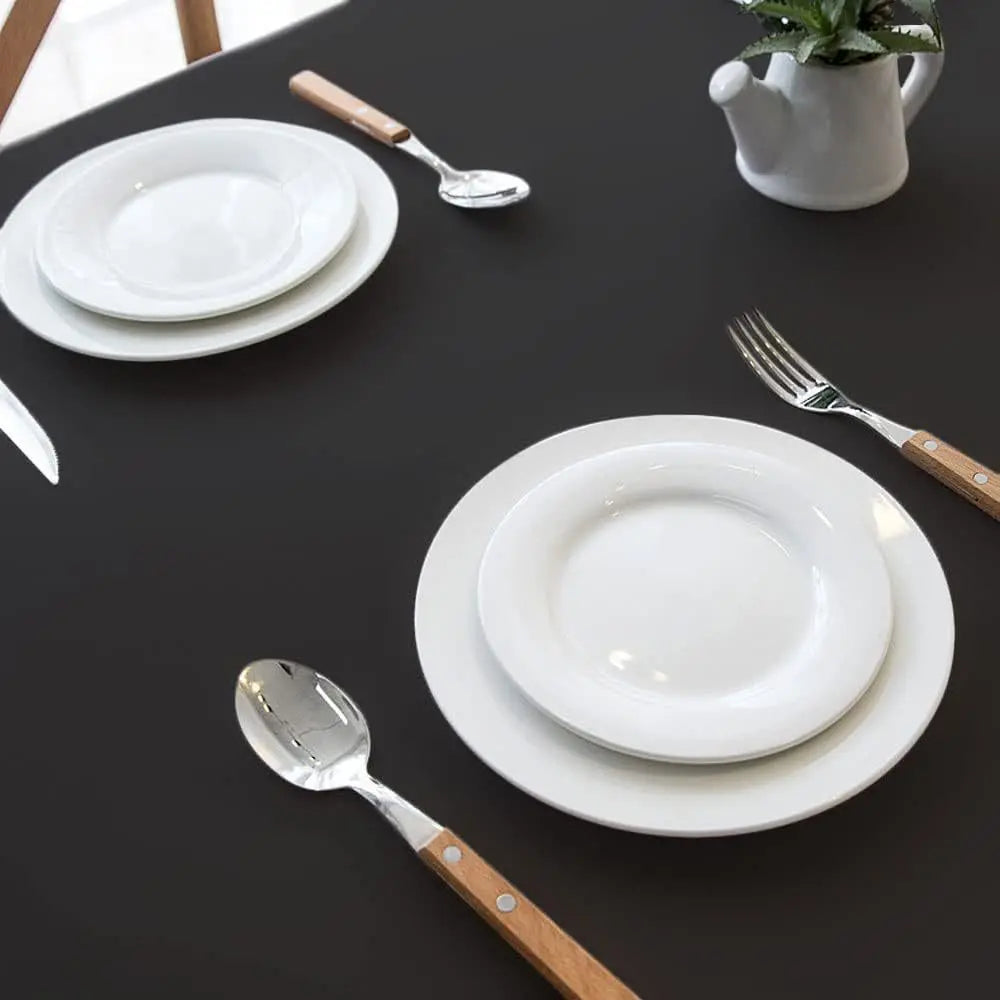 Solid Black Rectangular Tablecloth – Banquet & Conference Table Cover