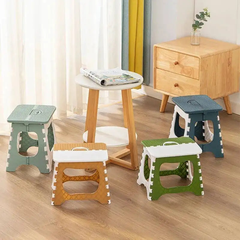 Thickened Plastic Folding Stool for Indoor and Outdoor Use