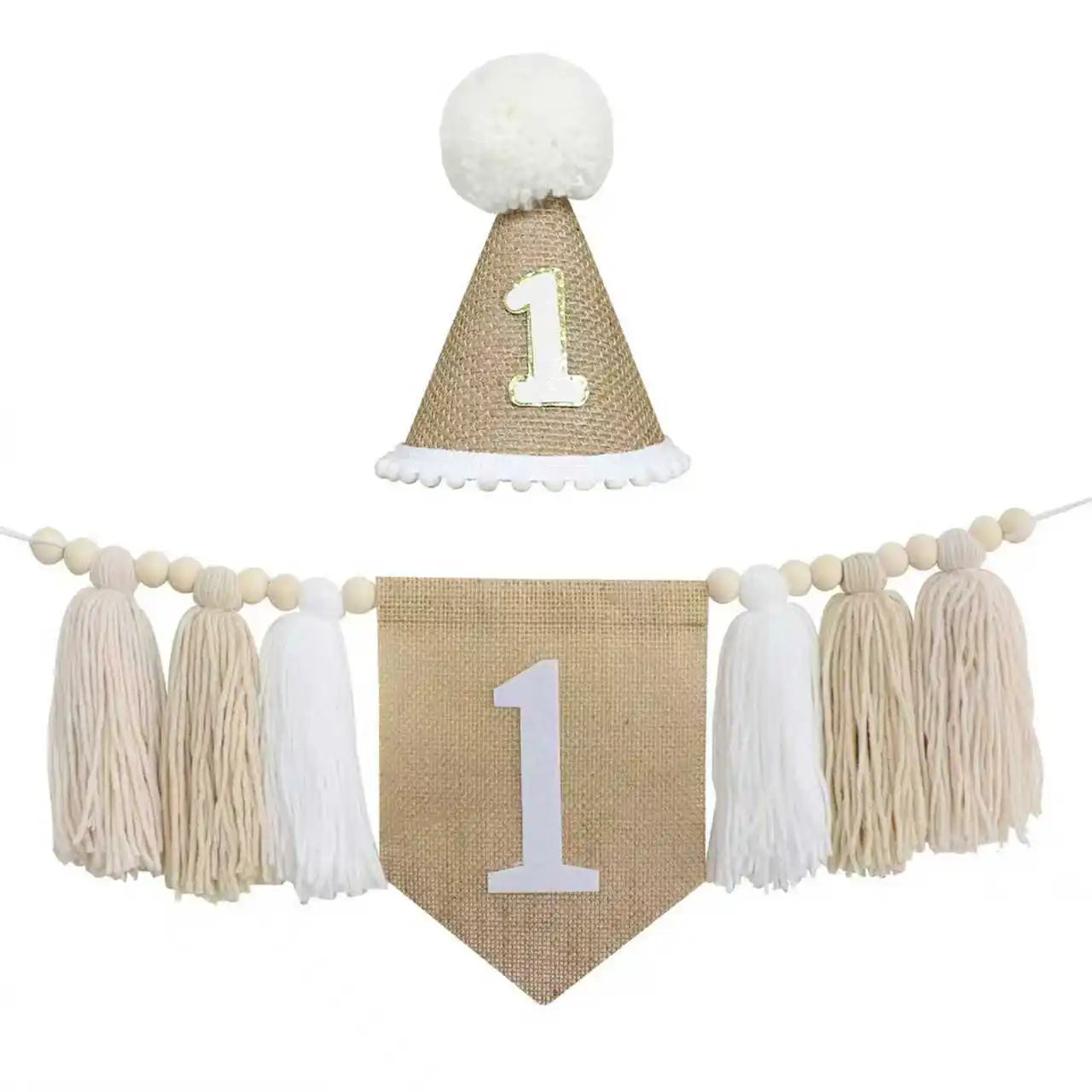 Boho 1st Birthday High Chair Banner Party Decoration