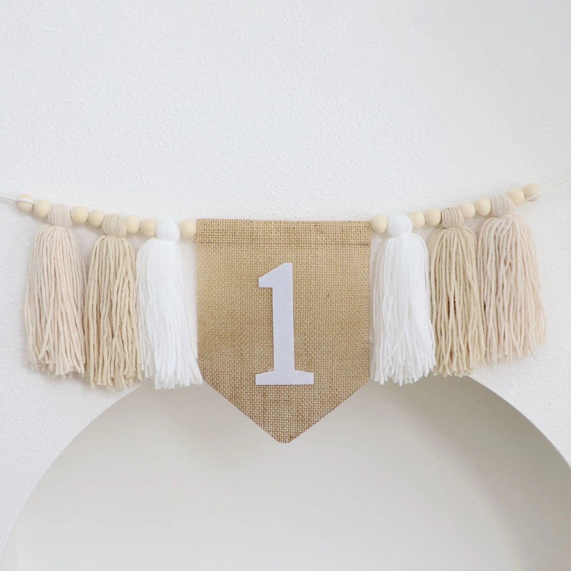 Boho 1st Birthday High Chair Banner Party Decoration