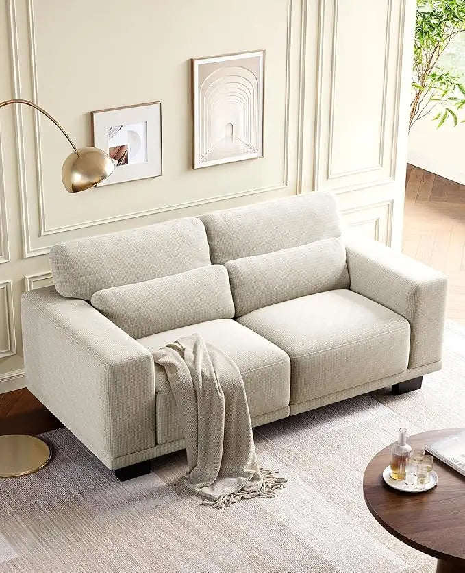 89" 3-Seater Sofa – Modern Deep Seat Couch with Wide Armrests