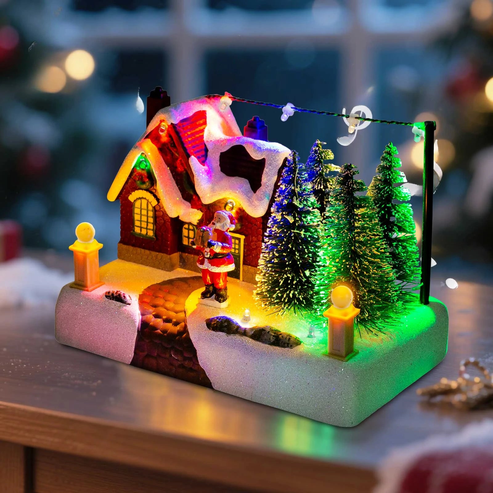 Christmas Village Scene – Lighted Collectible Holiday Decor