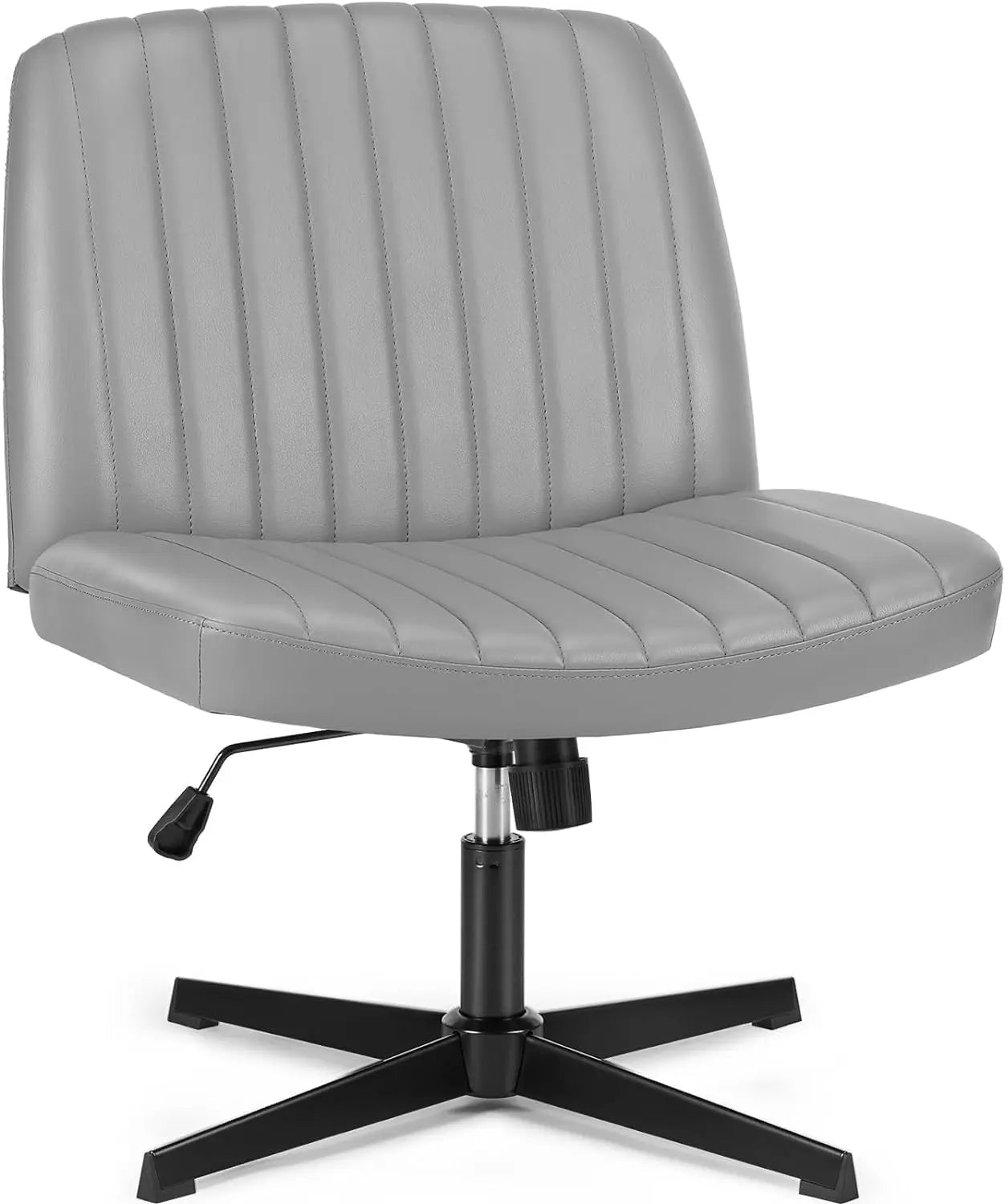 Criss-Cross Leg Office Chair – Armless Adjustable Swivel Seat