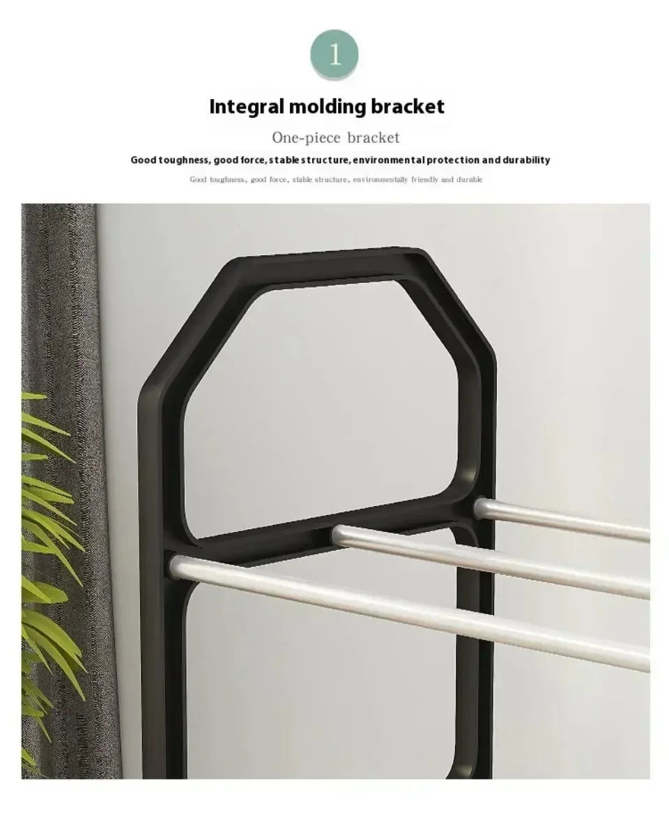 4-Tier Wooden Shoe Rack – Home & Dormitory Storage Cabinet