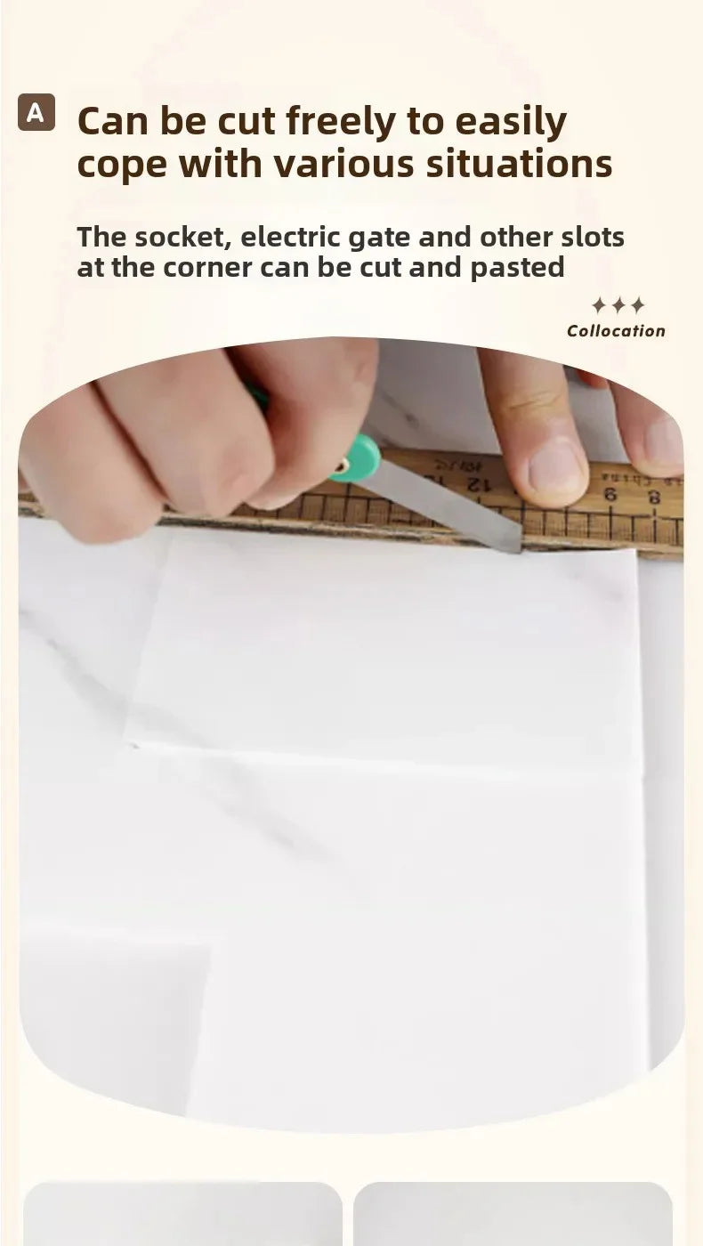 PVC Marble Wall & Floor Stickers – Self-Adhesive Waterproof Tiles