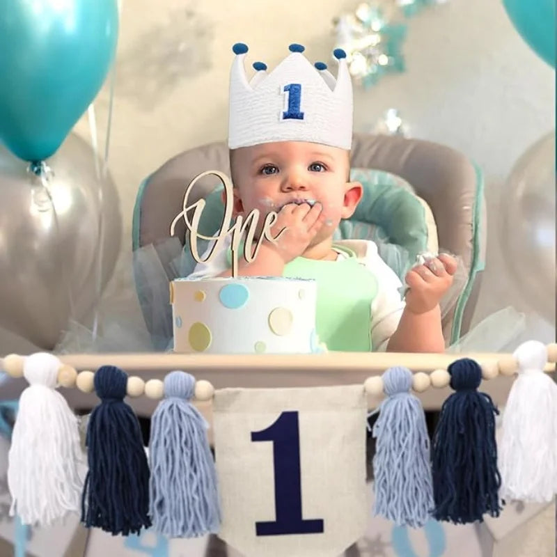 Boho 1st Birthday High Chair Banner Party Decoration