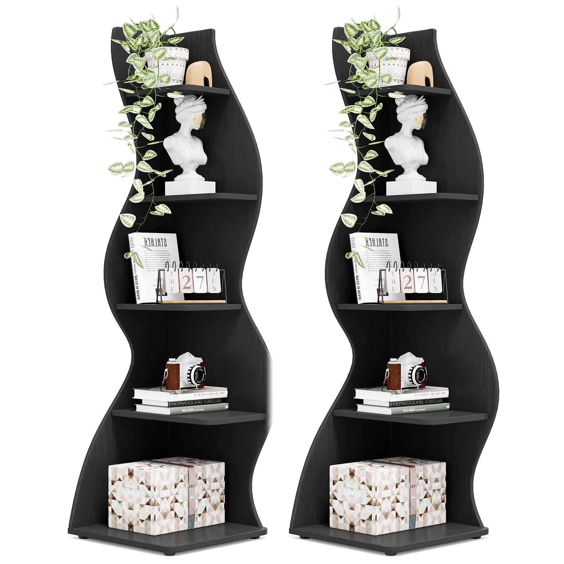 Tribesigns 5-Tier Modern Corner Bookshelf