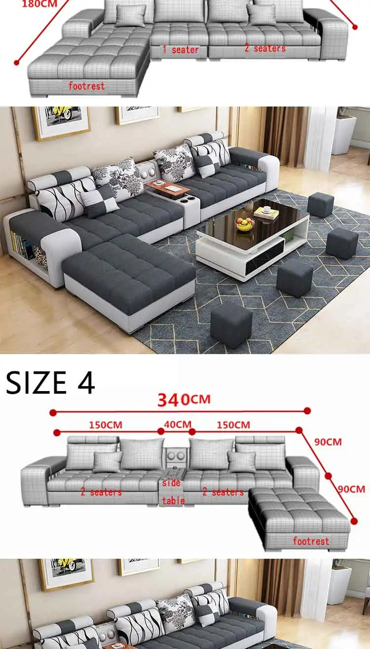 Top Picks for Modern U-Shape Sectional Sofas With USB & Storage