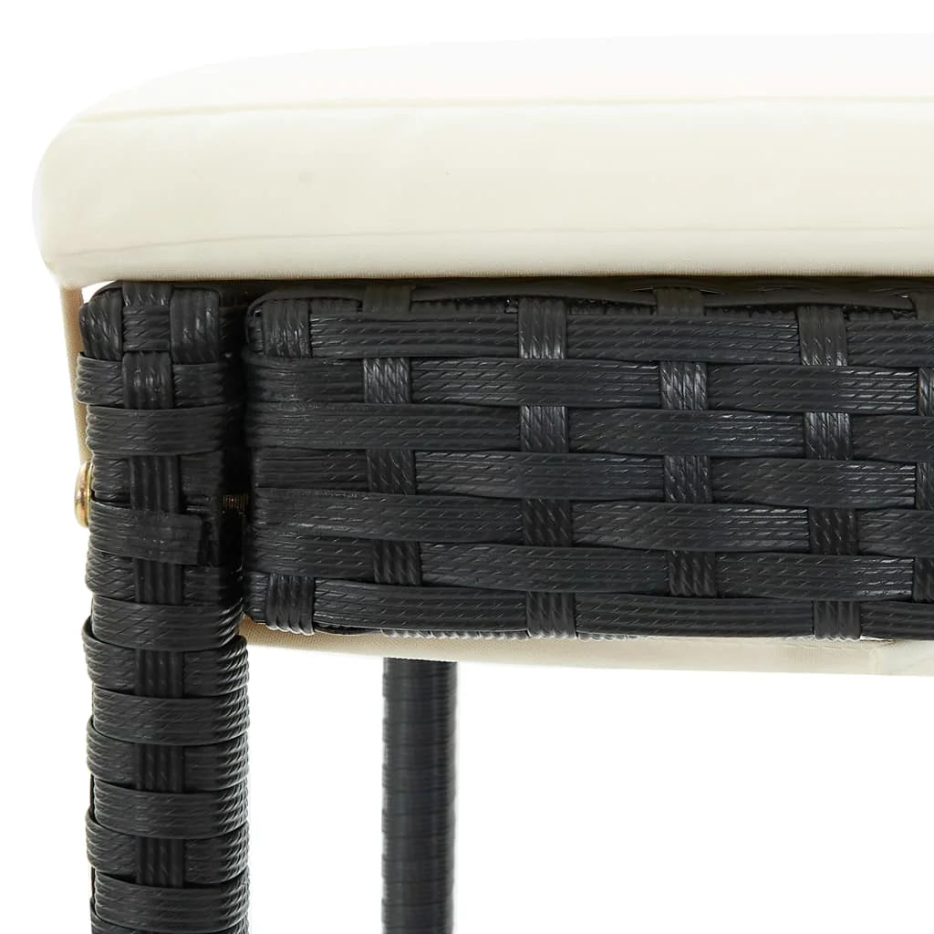 Outdoor Poly Rattan Bar Stool Sets (4-Pack)