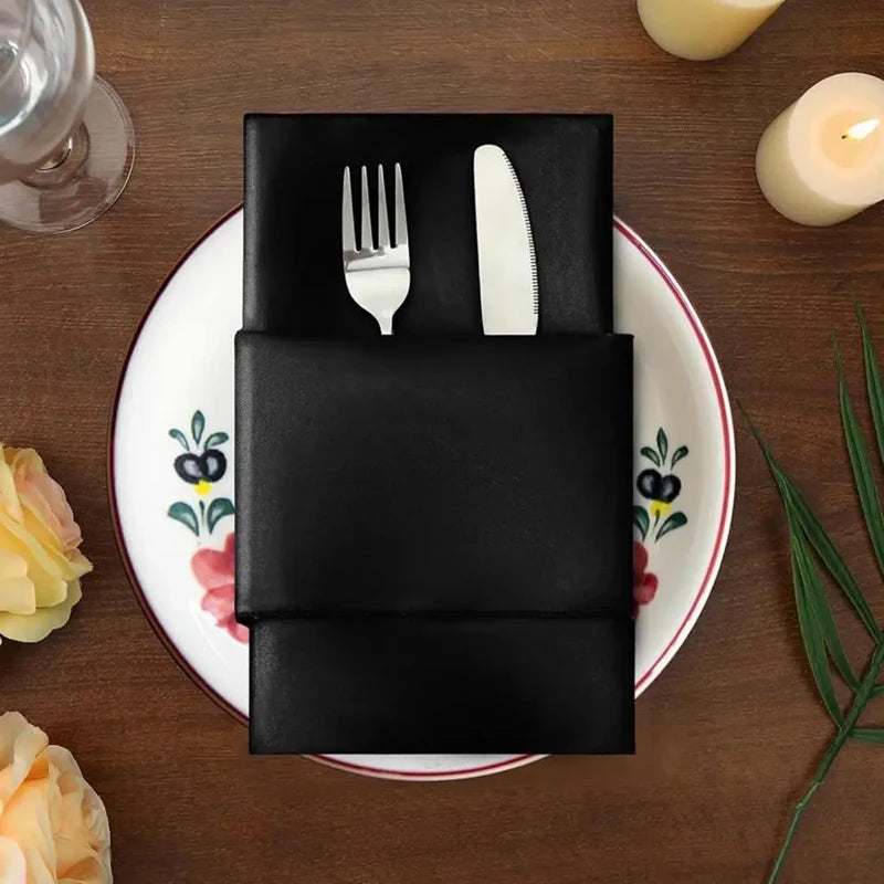 Shiny Satin Square Napkin – Washable Anti-Wrinkle Table Decor