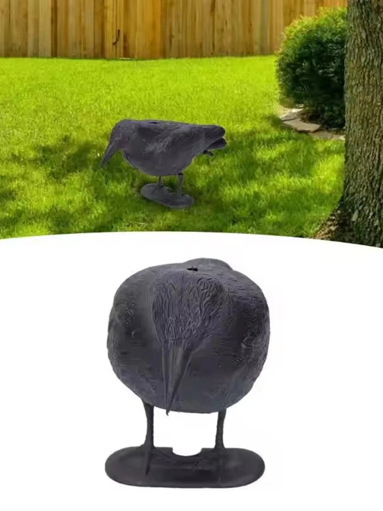Realistic Decorative Crow – Satin Plastic Garden Yard Ornament
