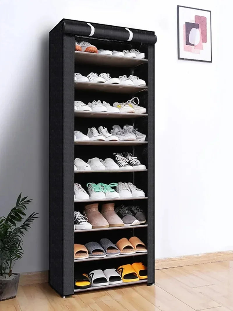Multi-Layer Fabric Dustproof Shoe Rack Cabinet