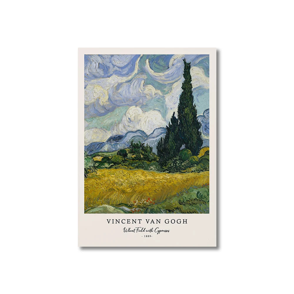 Vincent Van Gogh Writings Prints and Posters Great Work The Starry Night Canvas Painting Decorations for Living Room Wall Art