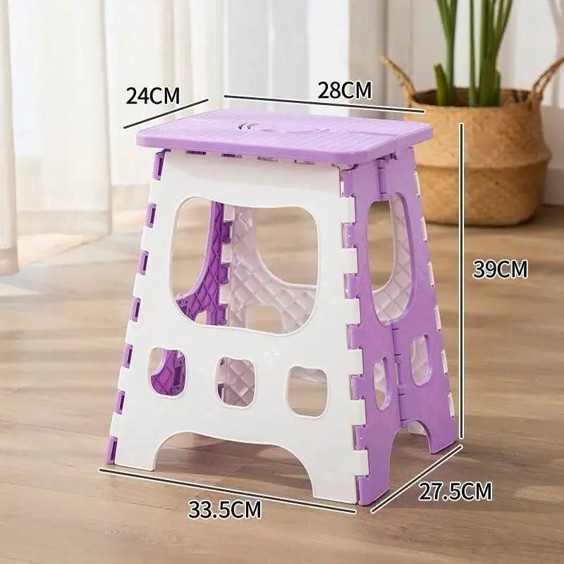 Thickened Plastic Folding Stool for Indoor and Outdoor Use