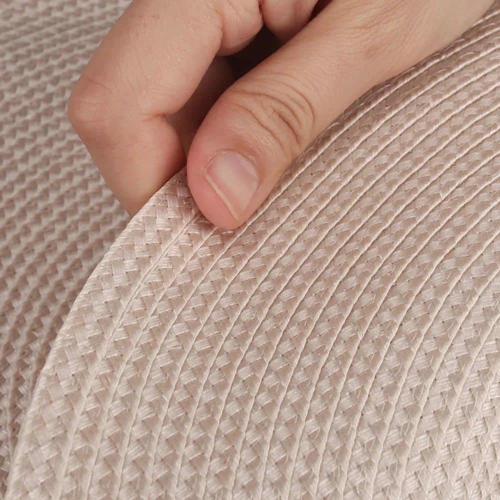 6PCS Round Table Mat & Coaster Set – Non-Slip Ramie Dining Placemats