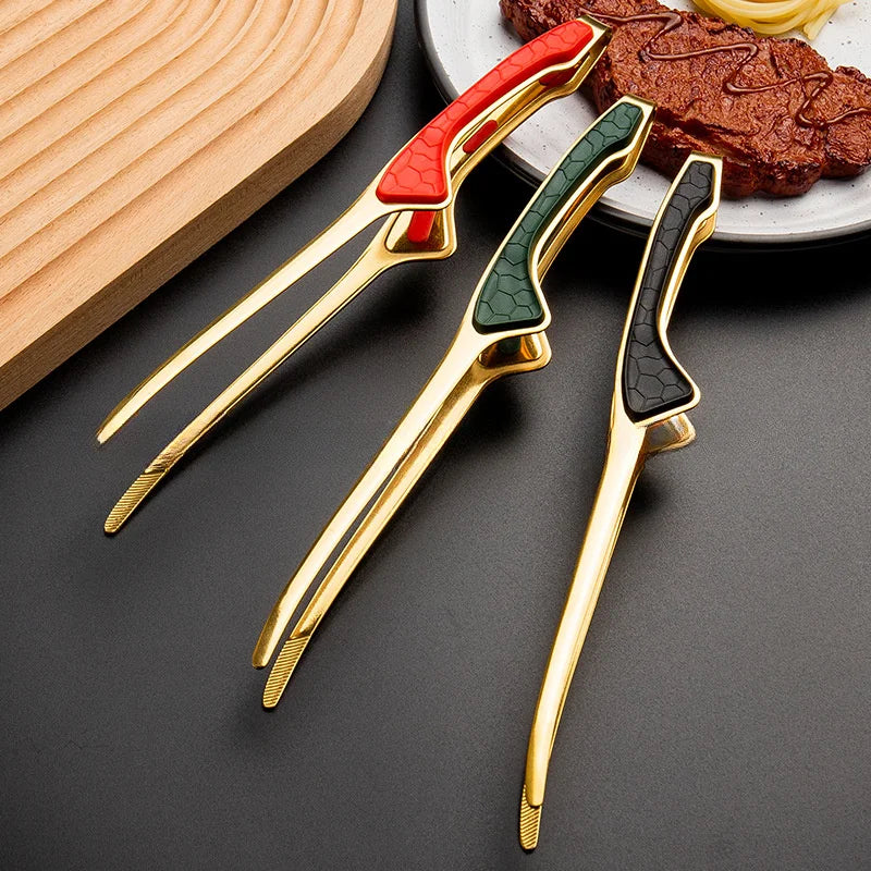 Stainless Steel Kitchen Tongs with Non-Slip Grip