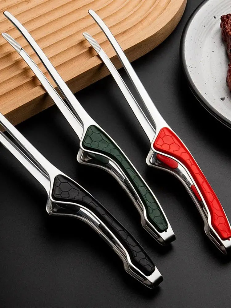 Stainless Steel Kitchen Tongs with Non-Slip Grip