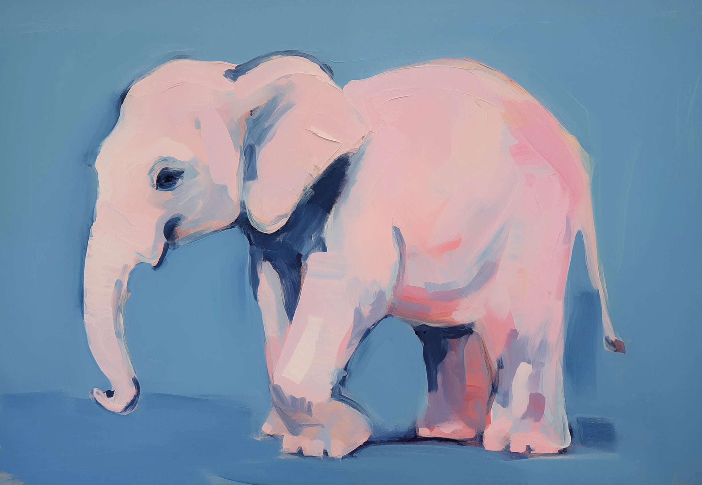 Jungle Animal Canvas Wall Art – Giraffe, Tiger & Elephant Nursery Decor