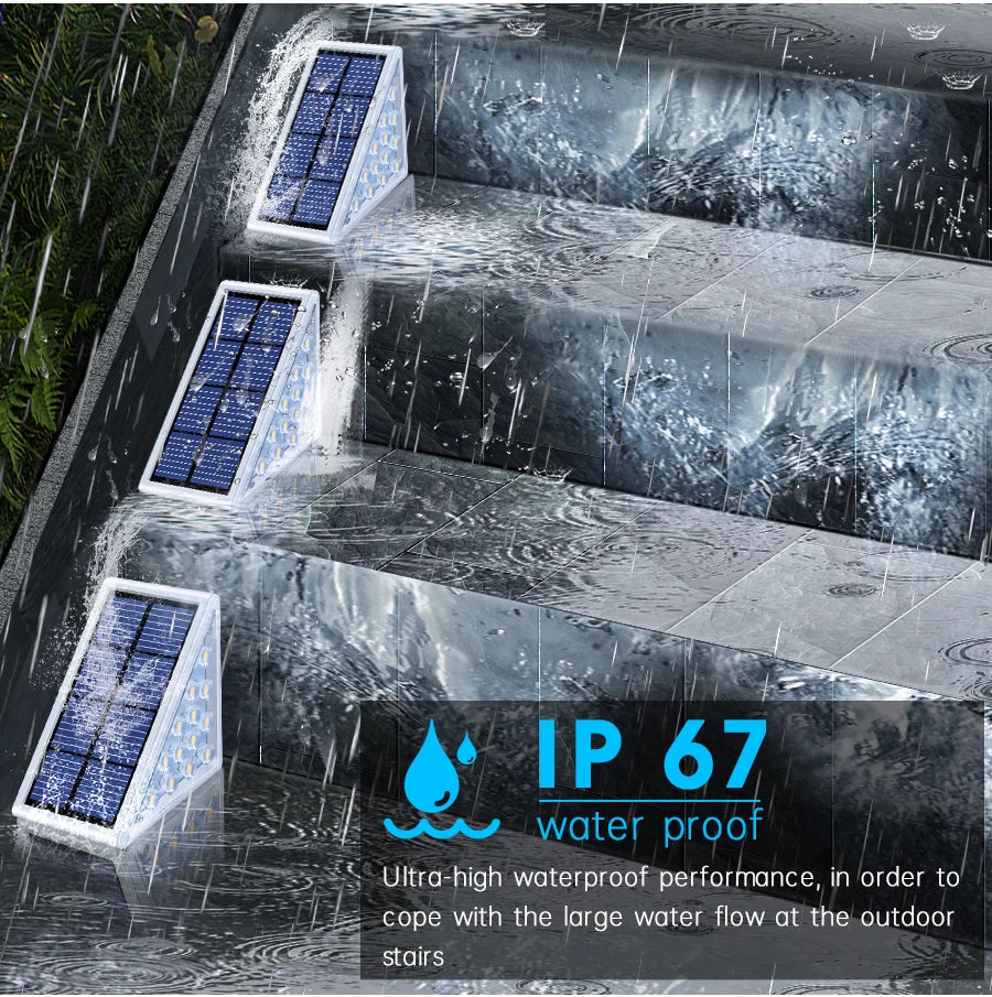 IP67 Waterproof LED Solar Step Light for Outdoor Use
